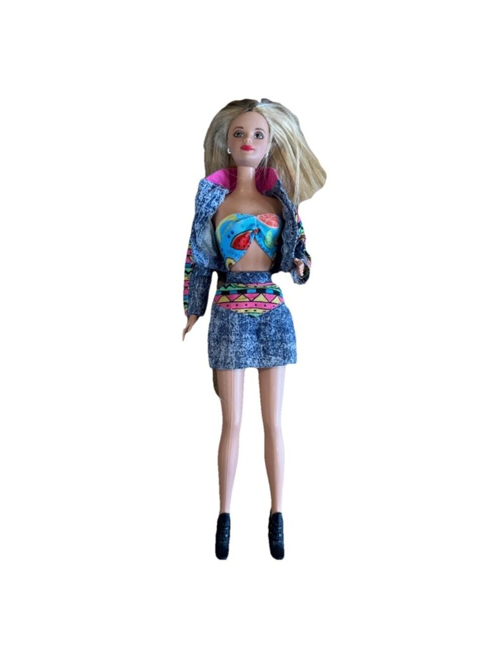 Vintage Barbie Denim Blue Jacket Barbie Mattel Clothes 1980s 1990s